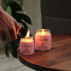 Let That Shit Go (pink)- Funny Candle DC-Funny Candle Co