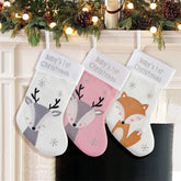 Christmas Fox Wool Gift Christmas Stockings global warehouse