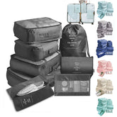 8-piece Set Luggage Divider Bag Travel Storage Clothes Underwear Shoes Organizer Packing Cube Bag The Hippie Vibe Shop