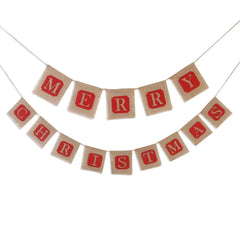 Merry Christmas Sackcloth Flag Christmas Banner Christmas Banner Decoration global warehouse
