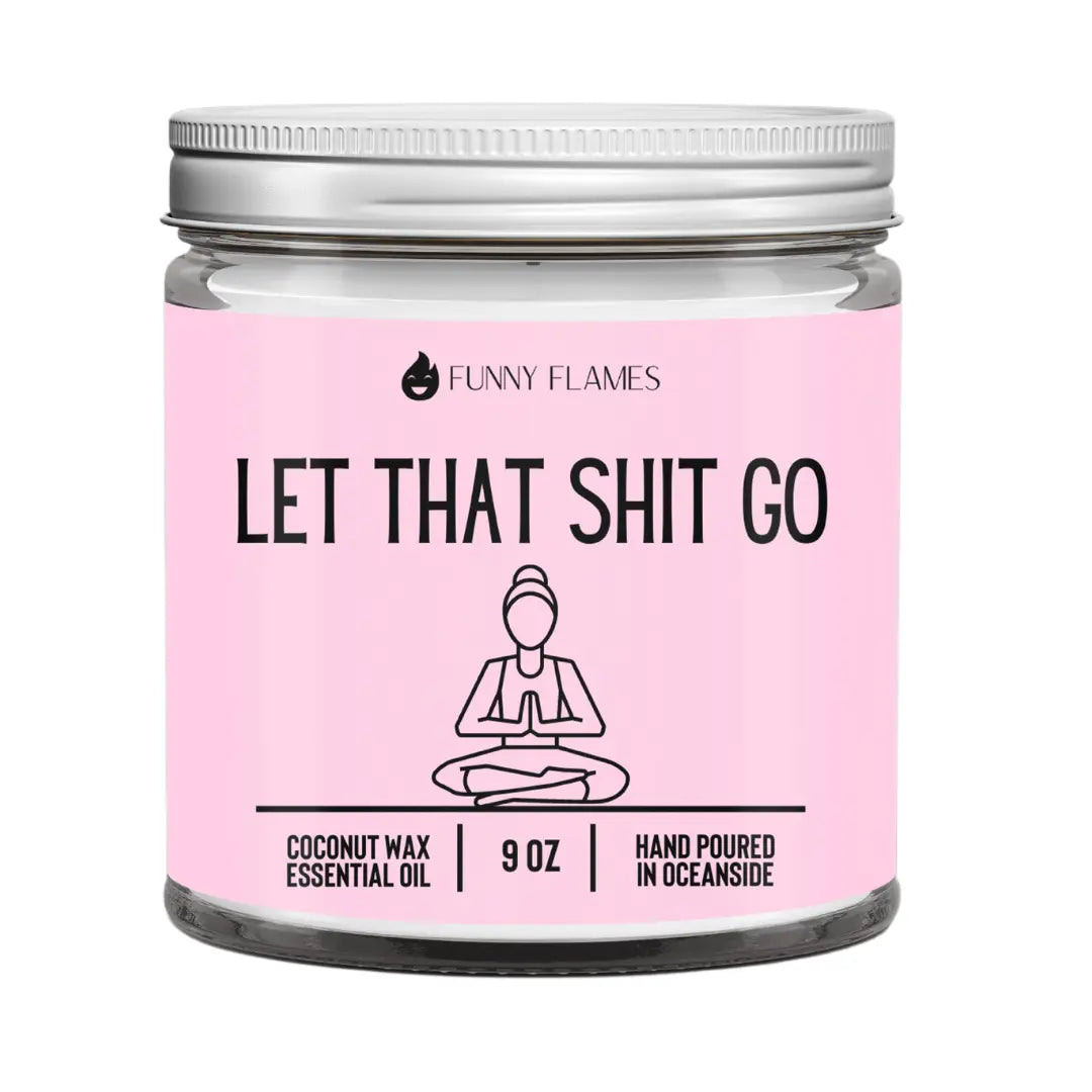 Let That Shit Go (pink)- Funny Candle DC-Funny Candle Co