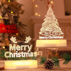 Christmas Decoration 3D Lamp Acrylic LED Night Lights New Year Valentines Day Christmas Kids Gift Christmas Ornaments The Hippie Vibe Shop