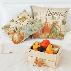 4Pcs Thanksgiving Fall Throw Pillows Cushion Case 18x18in Set Of 4 DC-Funny Candle Co