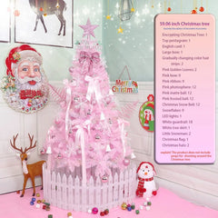 Enchanted Blush Christmas Tree - Dreamy Artificial Holiday Tree For Whimsical Home Decor & Gift Ideas DC-Funny Candle Co