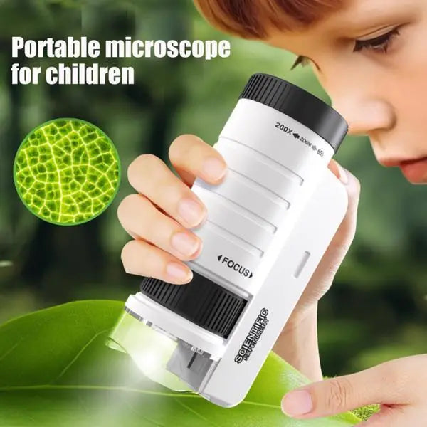 Bio Educational Science Experiment Toy Gift, Microscope For Kids - 5804A Black DC-Funny Candle Co