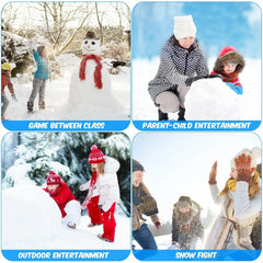 Set Of 15Pcs Winter Snowball Tool Kit Kids Snow Molds Outdoor Snow Beach Toys For Kids Toddlers Adults Snowman Snowflake Duck Dinosaur DC-Funny Candle Co