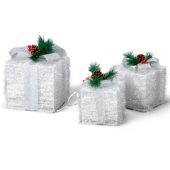 White Christmas Lighting Gift Box DC-Funny Candle Co