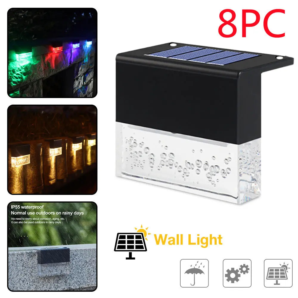 Waterproof New RGB LED Solar Light Step Fence Light The Hippie Vibe Shop
