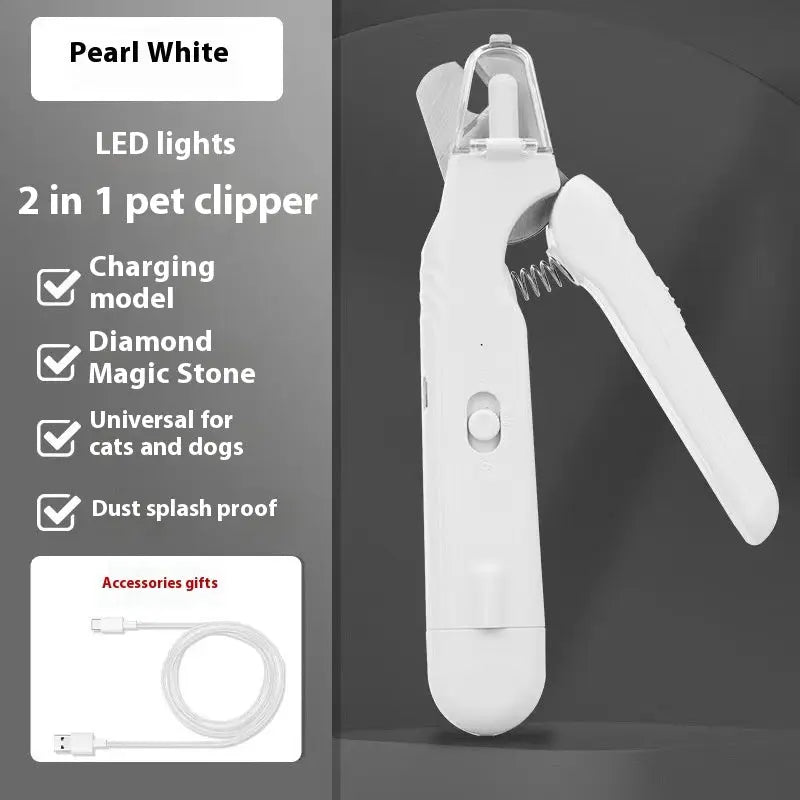 2 In 1 Pet Nail Clippers With Led Light Dog Cat Special Blood Line Scissors Multifunction Animals Paw Nail Trimmer Pet Supplies The Hippie Vibe Shop