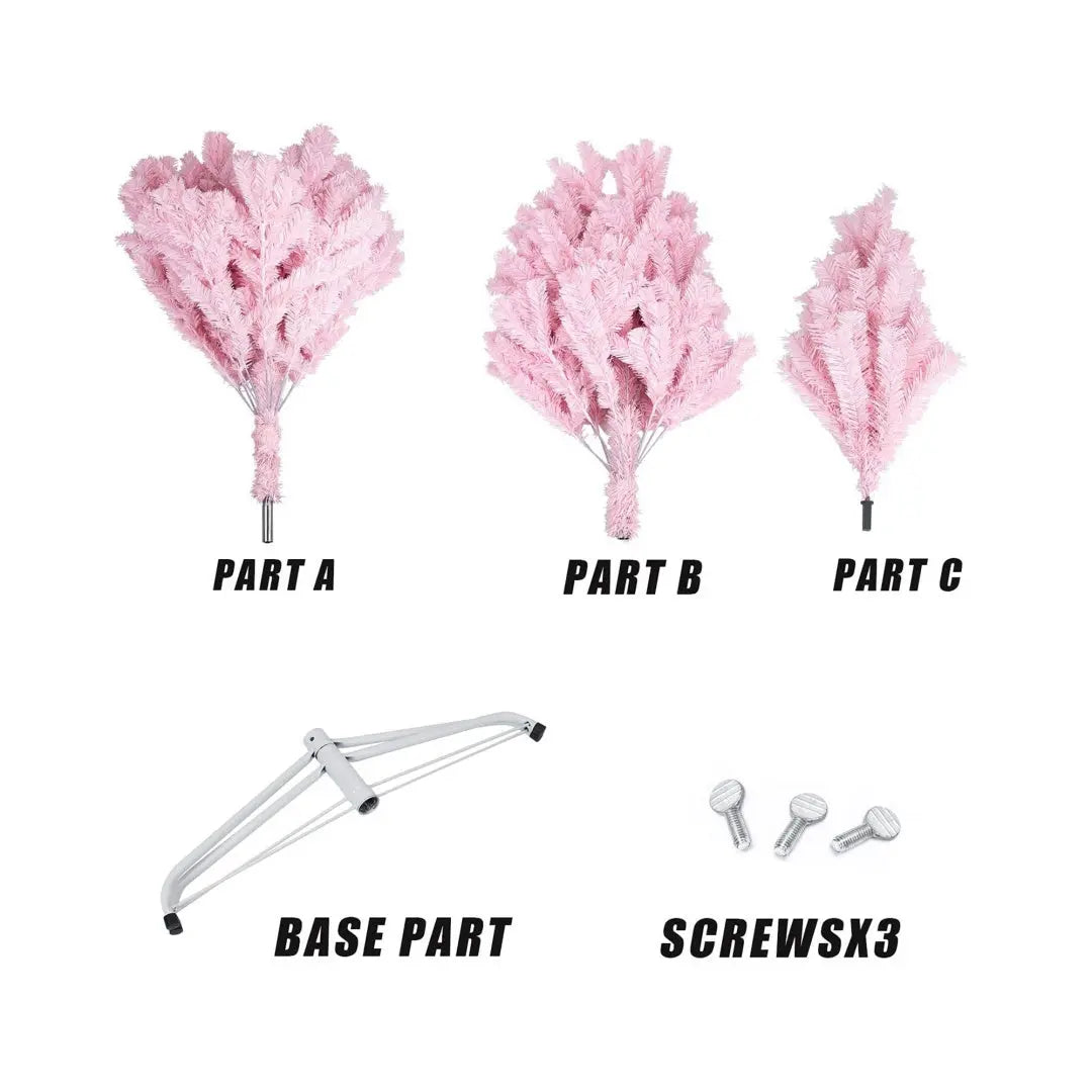 Enchanted Blush Christmas Tree - Dreamy Artificial Holiday Tree For Whimsical Home Decor & Gift Ideas DC-Funny Candle Co