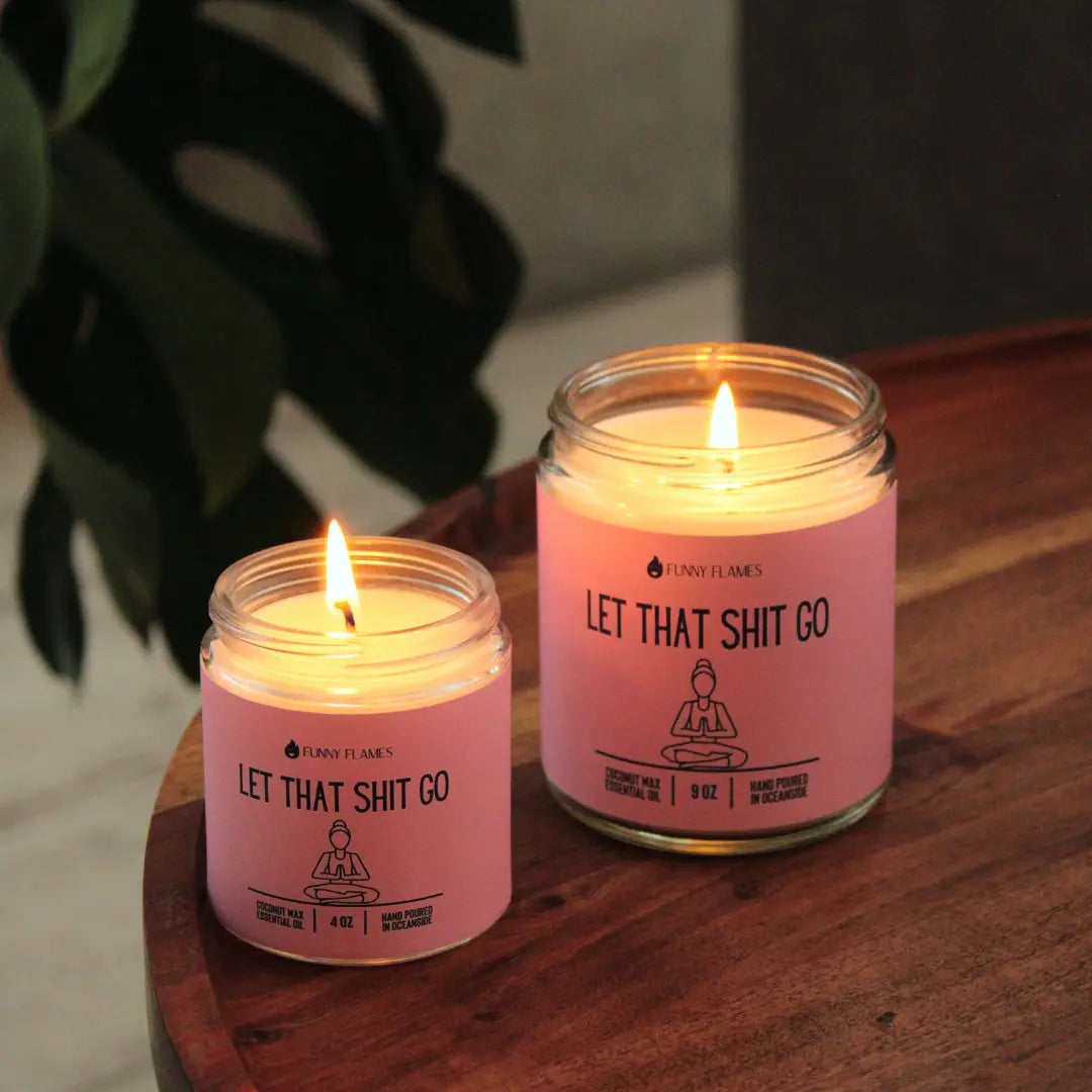 Let That Shit Go (pink)- Funny Candle DC-Funny Candle Co