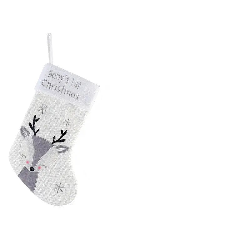 Christmas Fox Wool Gift Christmas Stockings global warehouse