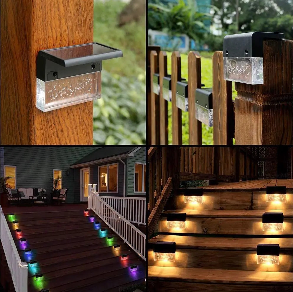 Waterproof New RGB LED Solar Light Step Fence Light The Hippie Vibe Shop