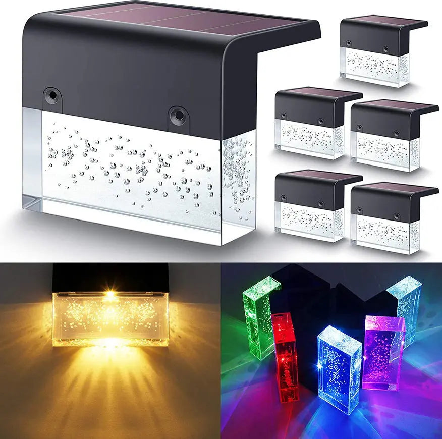 Waterproof New RGB LED Solar Light Step Fence Light The Hippie Vibe Shop