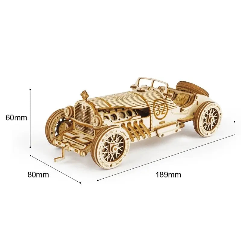 Car 3D Wooden Puzzle Game Assembly Racing Children's Toys DC-Funny Candle Co
