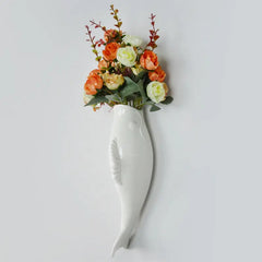 Simple Modern Creative Wall Ceramic Goldfish Vase Restaurant Mural Wall Hanging Three-Dimensional Wall Decoration Wholesale The Hippie Vibe Shop