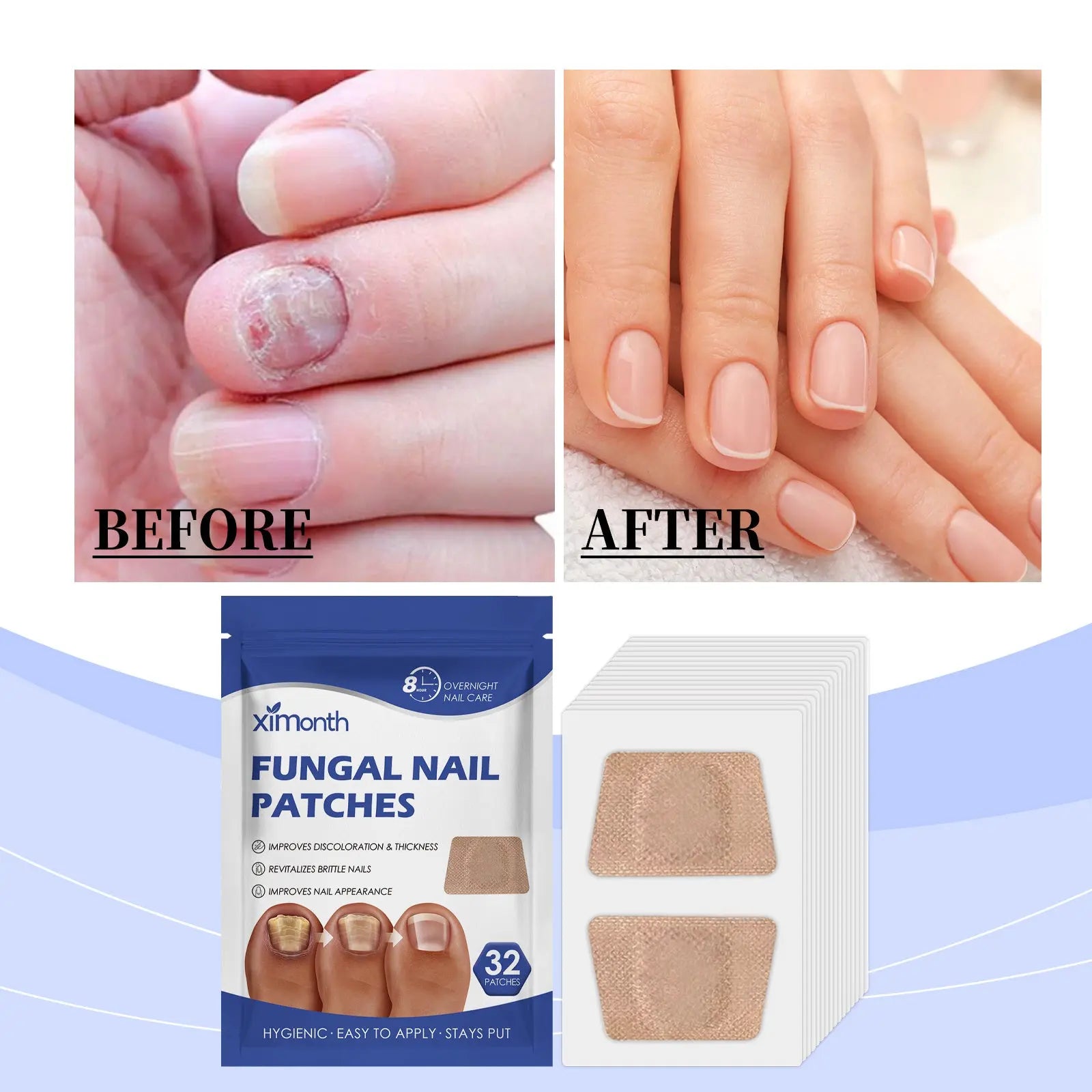 Ximonth Nail Care Patches Gently Repair Nails For Easy Daily Cleaning With Simple Care Patches DC-Funny Candle Co