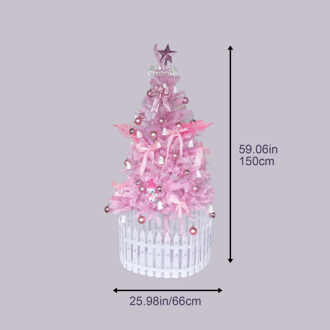Enchanted Blush Christmas Tree - Dreamy Artificial Holiday Tree For Whimsical Home Decor & Gift Ideas DC-Funny Candle Co