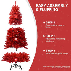PVC Christmas Tree, Christmas Decorations, Red global warehouse