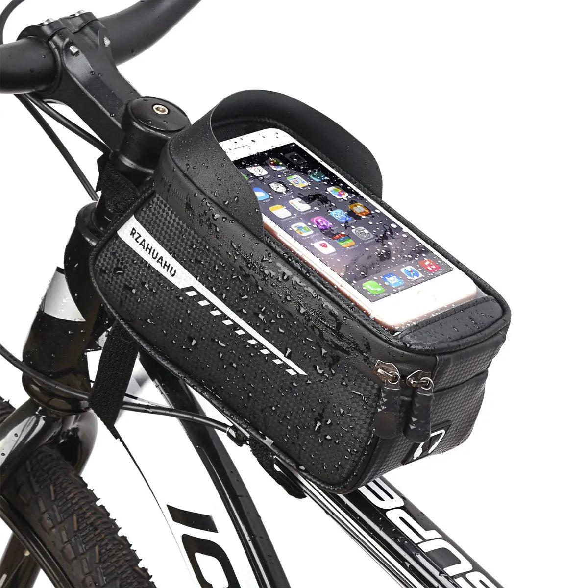 Waterproof Mountain Bike Top Tube Bag Cycling Saddle Bicycle Front Pipe Touch Screen Phone Pouch global warehouse