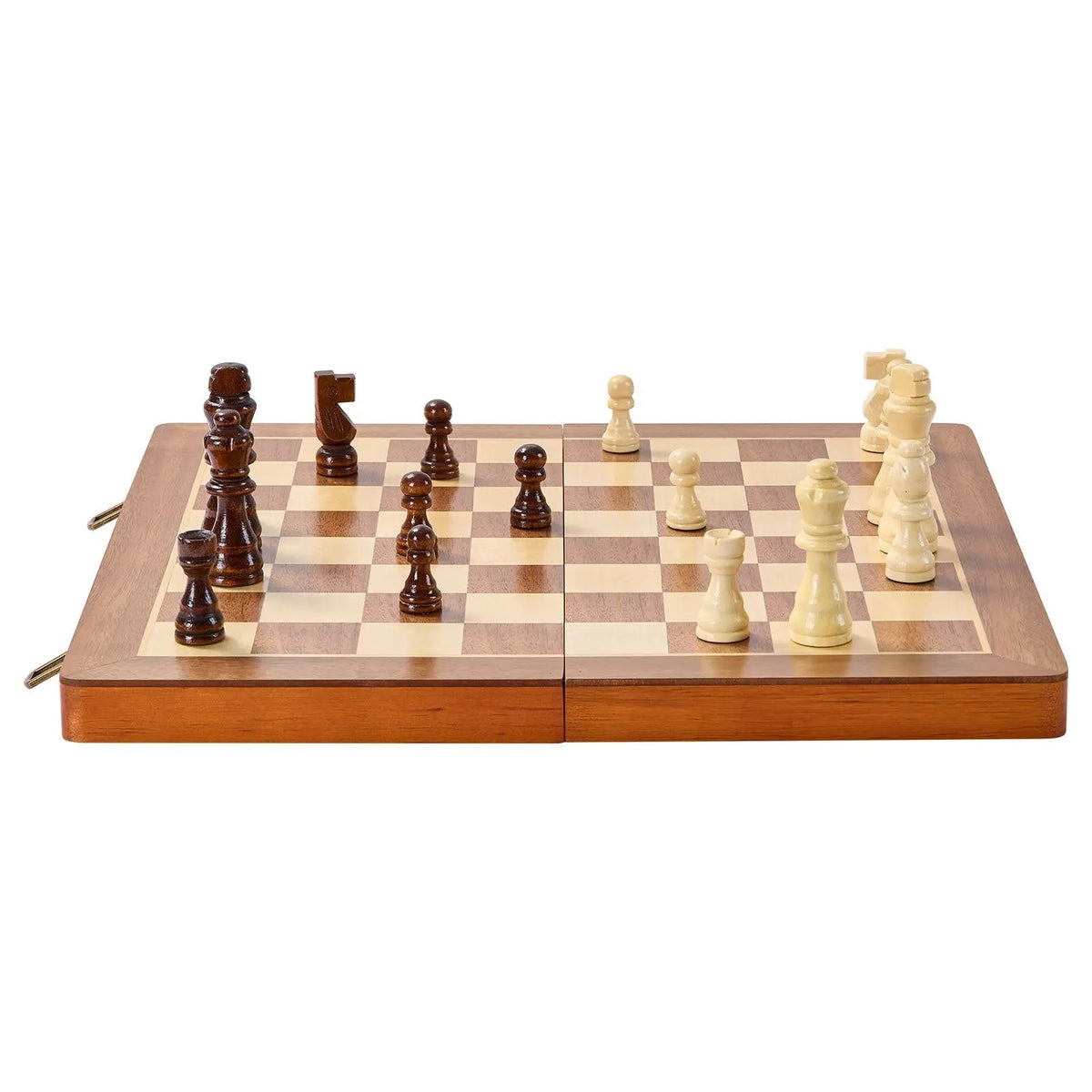 VEVOR Magnetic Wooden Chess Set, 15 Inch 2-IN-1 Chess Checkers Game Set DC-Funny Candle Co