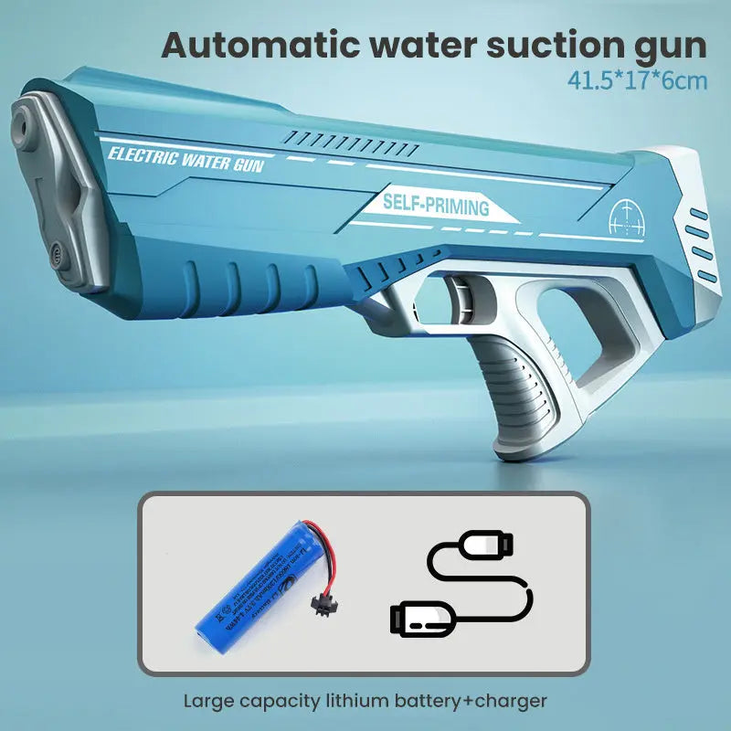 Space Water Gun Electric Automatic Water Absorption Water Fights Toy Outdoor Beach Swimming Pool Bath Toys For Children Kid Gift DC-Funny Candle Co