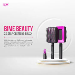 3D Self-cleaning Deluxe Hair Brush by BimeBeauty DC-MASAMI