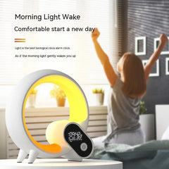 Creative Q Light Analog Sunrise Digital Display Alarm Clock Bluetooth Audio Intelligent Wake-up Q Colorful Atmosphere Light The Hippie Vibe Shop