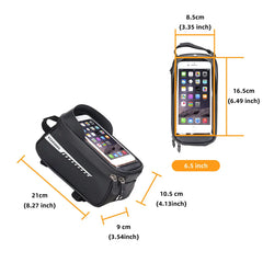 Waterproof Mountain Bike Top Tube Bag Cycling Saddle Bicycle Front Pipe Touch Screen Phone Pouch global warehouse