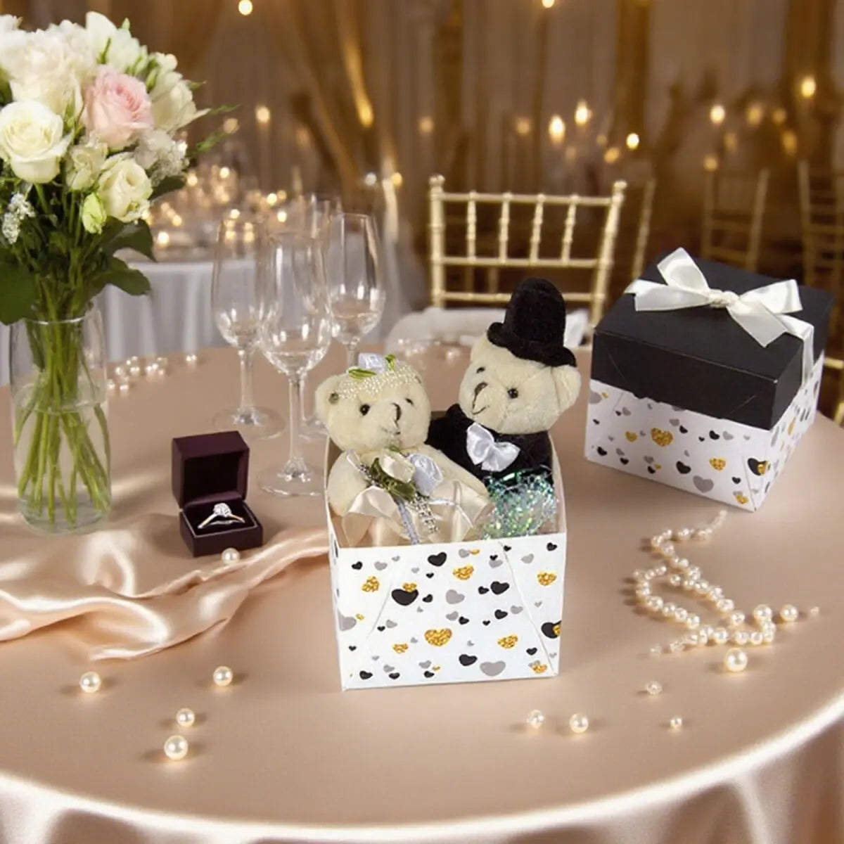 10 Pack Black White Gift Boxes DC-Funny Candle Co