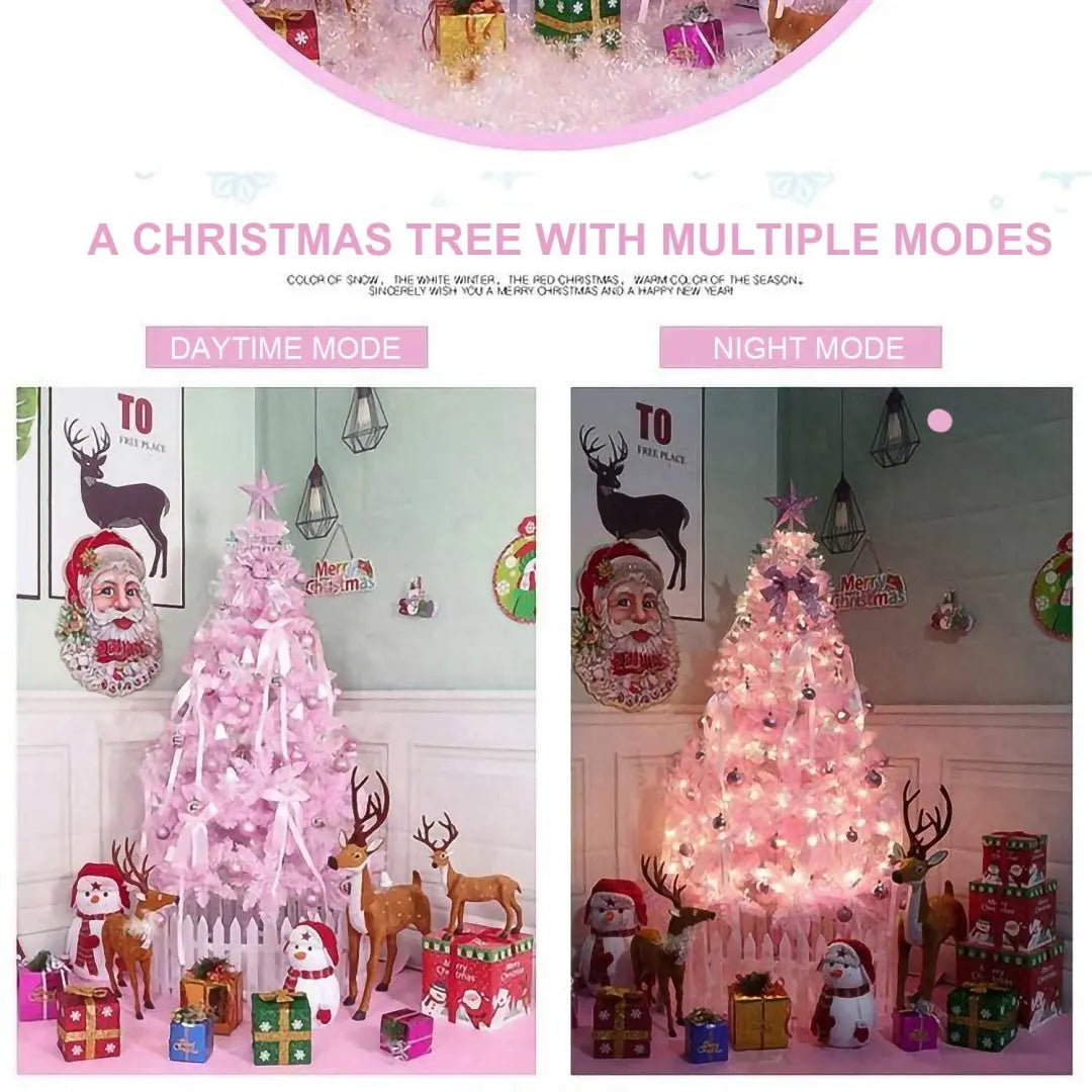 Enchanted Blush Christmas Tree - Dreamy Artificial Holiday Tree For Whimsical Home Decor & Gift Ideas DC-Funny Candle Co