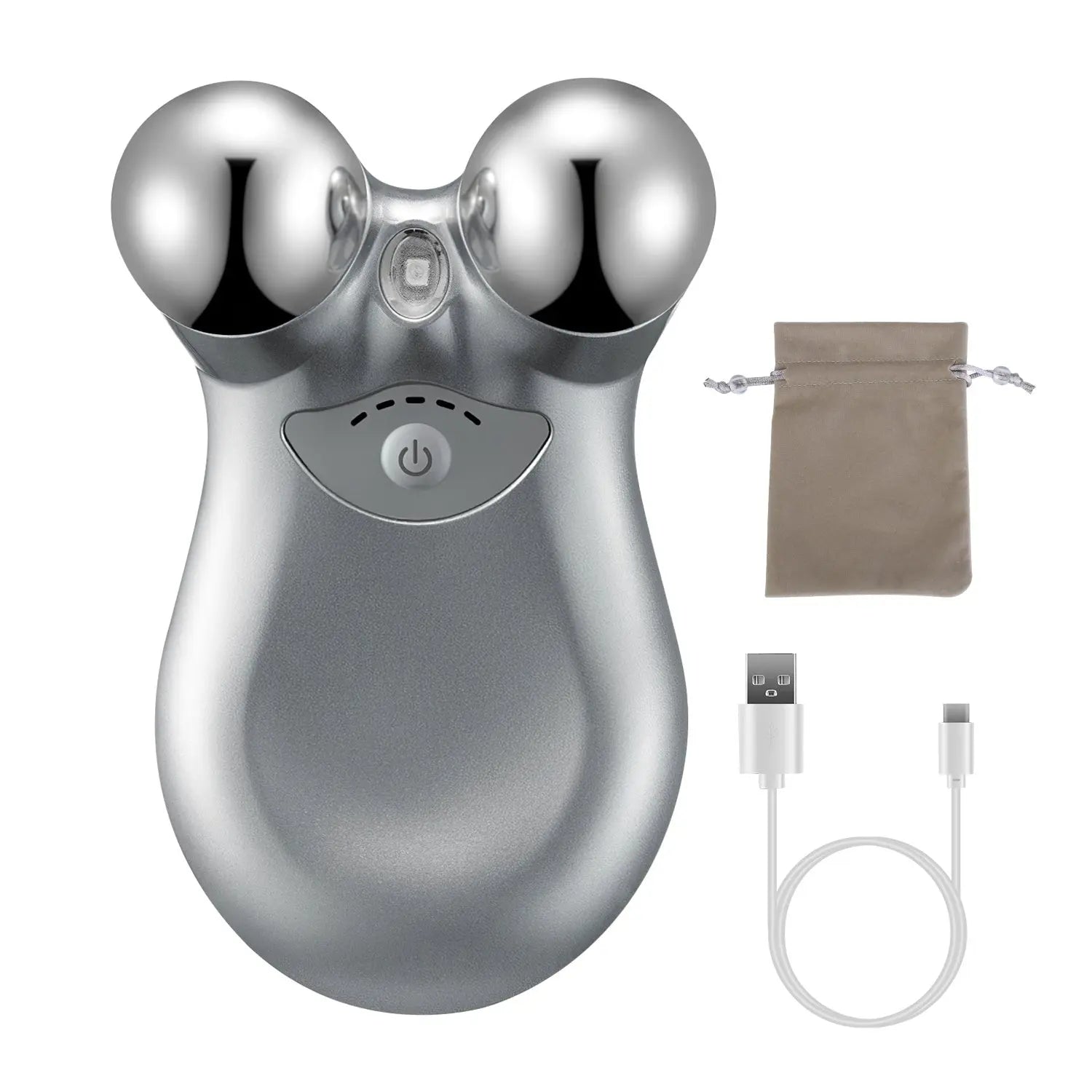 1Pc Micro-current Face Massager Rechargeable Face Neck Roller Intelligent Facial Massager With 5 Gears For Skin Tightening Skin Lifting Wrinkle Reducing DC-Funny Candle Co