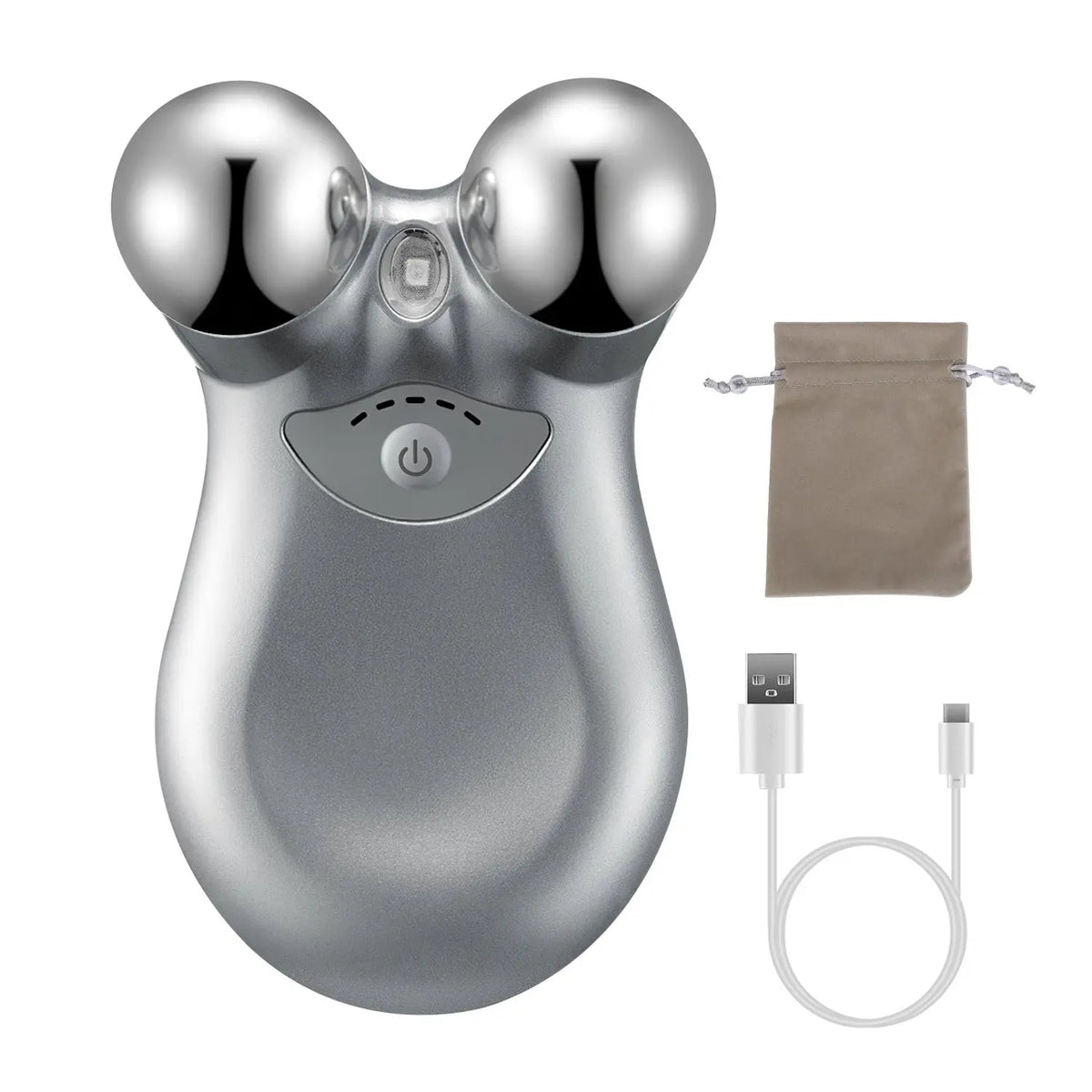 1Pc Micro-current Face Massager Rechargeable Face Neck Roller Intelligent Facial Massager With 5 Gears For Skin Tightening Skin Lifting Wrinkle Reducing DC-Funny Candle Co