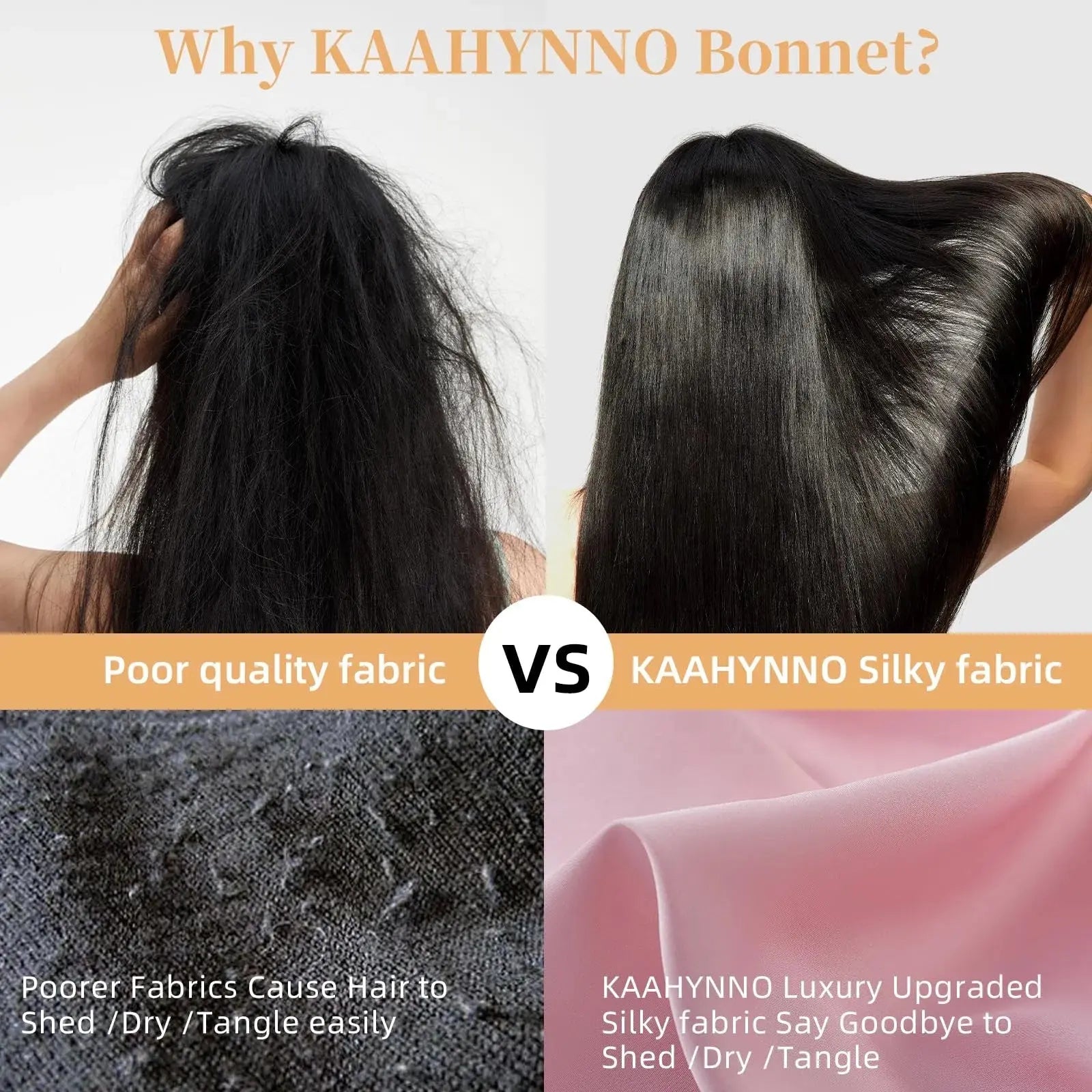 Silk Bonnet For Sleeping Women, Satin Hair Bonnet For Sleeping For Wavy Curly Natural Hair Women Men - Pink DC-Funny Candle Co