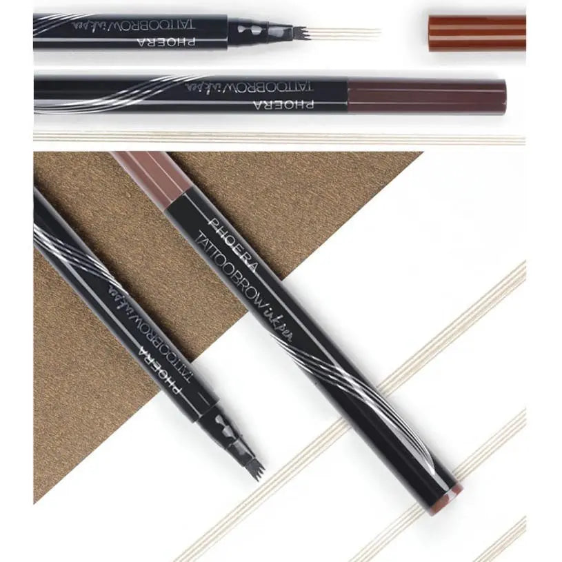 New Long Lasting Ultra-Fine Four-Comb Eyebrow Pencil The Hippie Vibe Shop