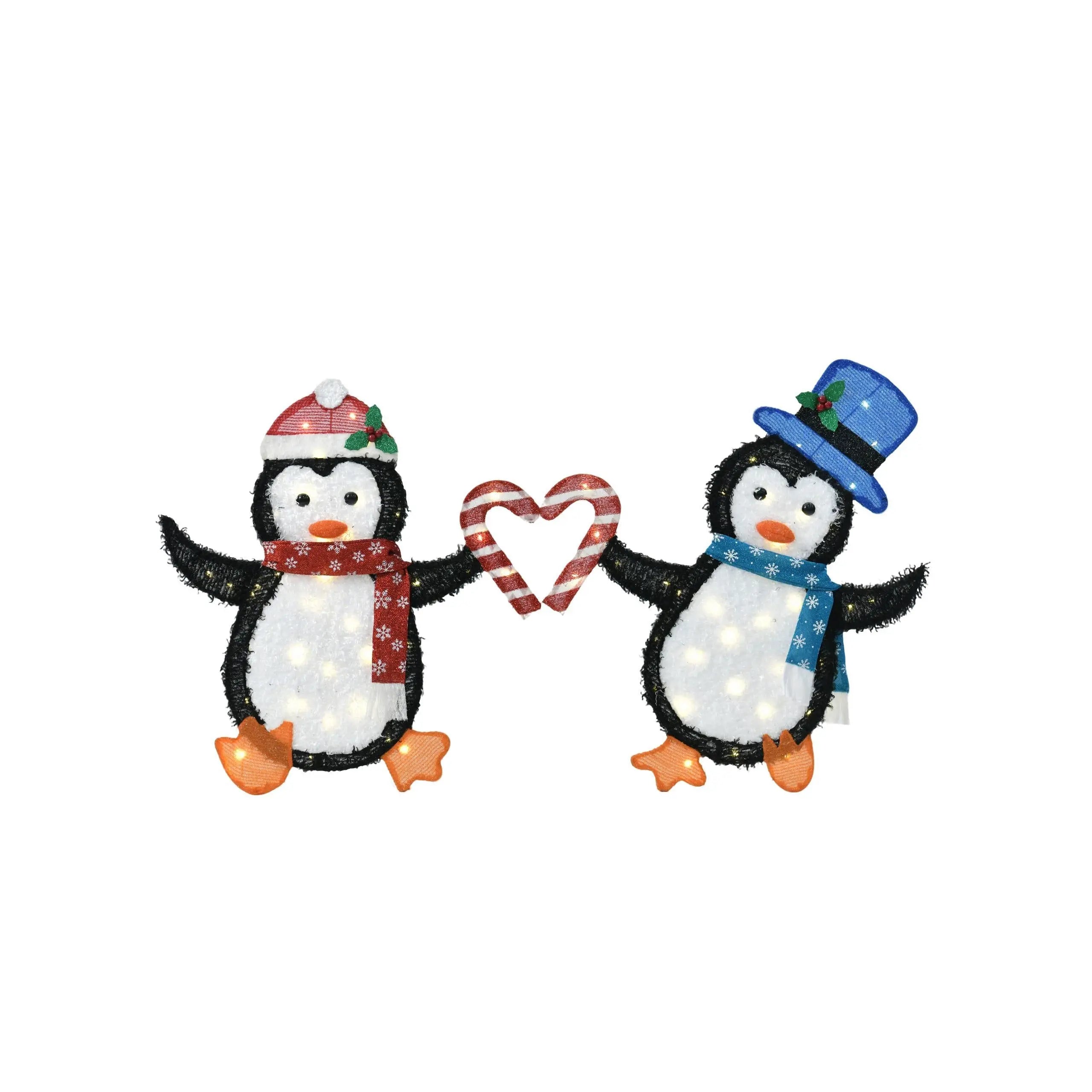 Heart-Shaped Penguin Lights - Festive Ambiance Lights For Christmas Parties And Holiday Home Decor DC-Funny Candle Co