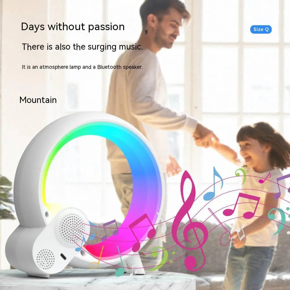 Creative Q Light Analog Sunrise Digital Display Alarm Clock Bluetooth Audio Intelligent Wake-up Q Colorful Atmosphere Light The Hippie Vibe Shop