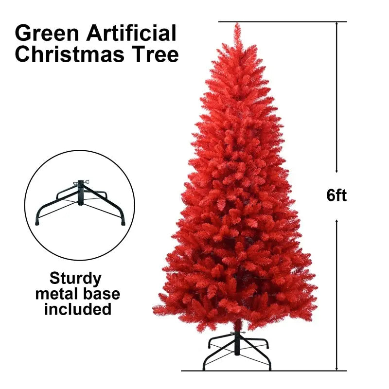 PVC Christmas Tree, Christmas Decorations, Red global warehouse