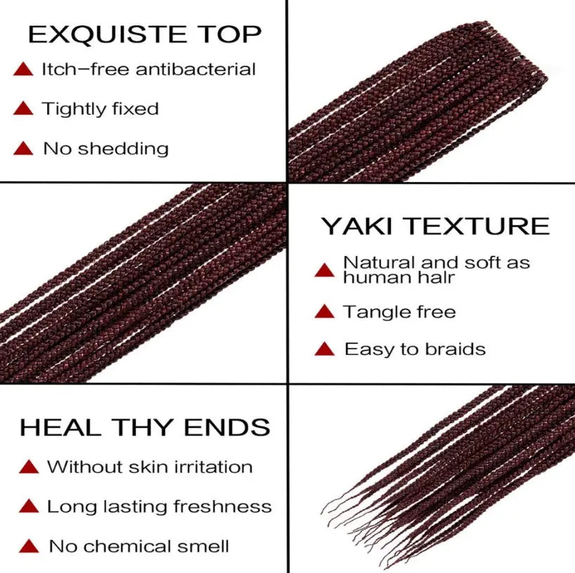 3S THREE STRAND Crochet Hair Extensions Soft Synthetic Braiding Hair-Only Self Pickup DC-Funny Candle Co