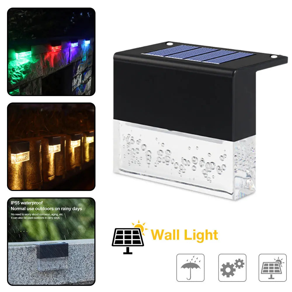 Waterproof New RGB LED Solar Light Step Fence Light The Hippie Vibe Shop