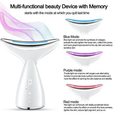 Face Tightening Device, Firm And Tightens Sagging Skin Face Neck Massager, Beauty Facial Massager For Women And Men - White DC-Funny Candle Co