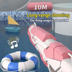 Space Water Gun Electric Automatic Water Absorption Water Fights Toy Outdoor Beach Swimming Pool Bath Toys For Children Kid Gift DC-Funny Candle Co