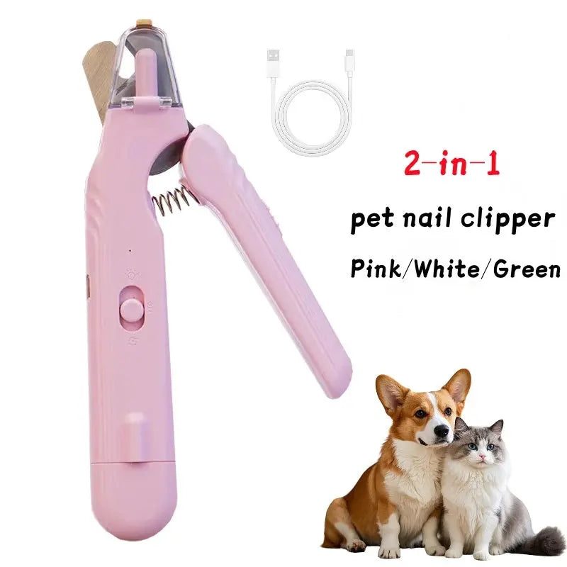 2 In 1 Pet Nail Clippers With Led Light Dog Cat Special Blood Line Scissors Multifunction Animals Paw Nail Trimmer Pet Supplies The Hippie Vibe Shop