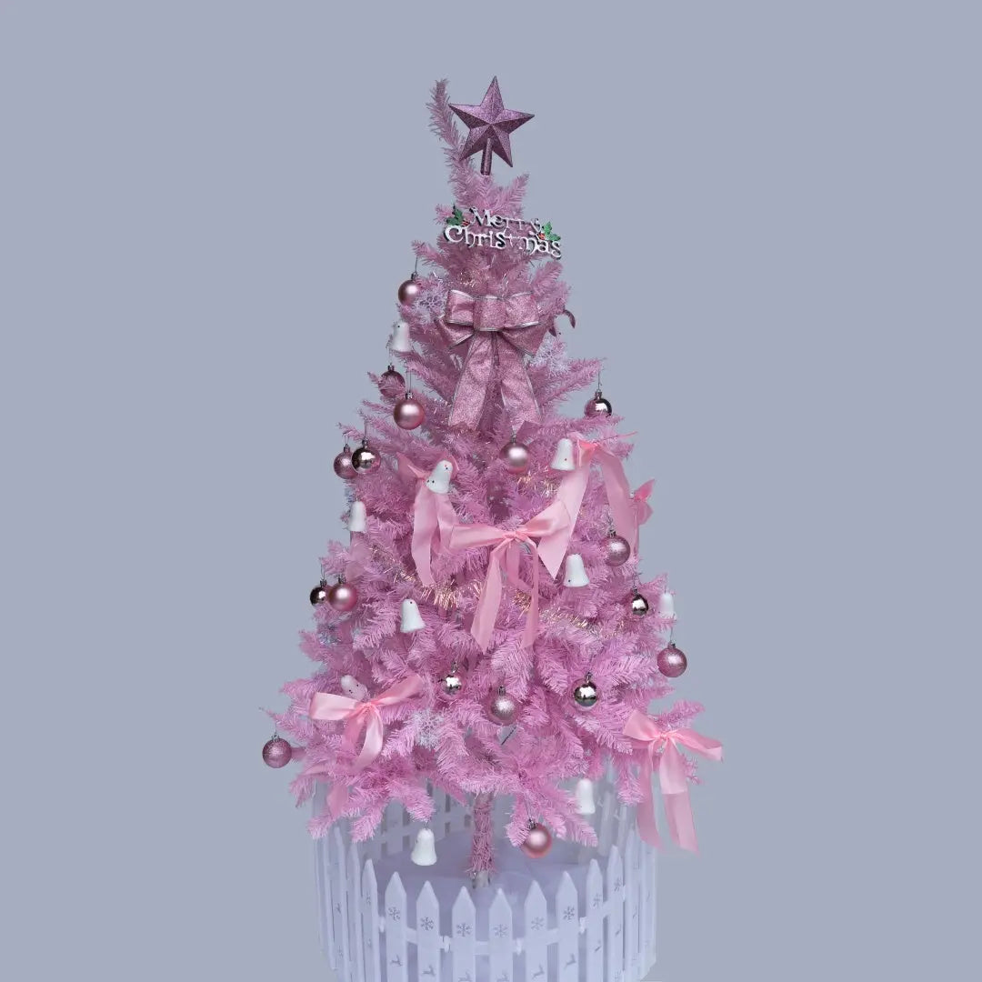 Enchanted Blush Christmas Tree - Dreamy Artificial Holiday Tree For Whimsical Home Decor & Gift Ideas DC-Funny Candle Co