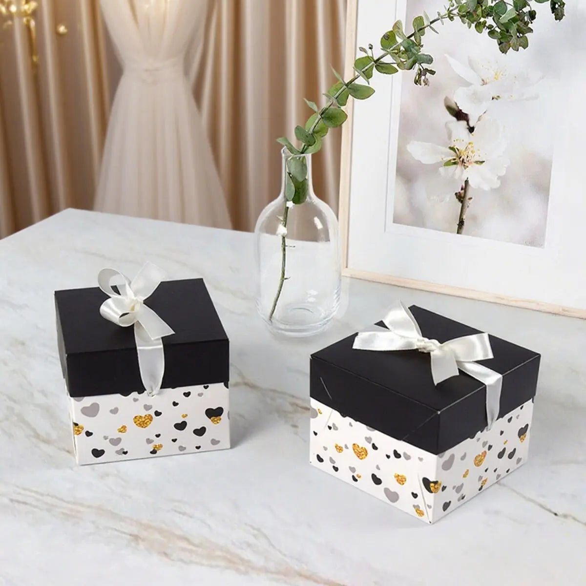 10 Pack Black White Gift Boxes DC-Funny Candle Co