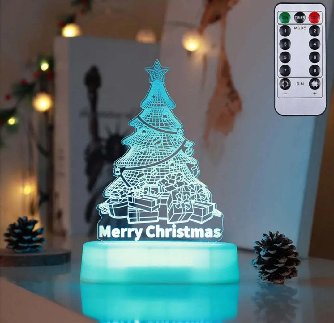 Christmas Decoration 3D Lamp Acrylic LED Night Lights New Year Valentines Day Christmas Kids Gift Christmas Ornaments The Hippie Vibe Shop