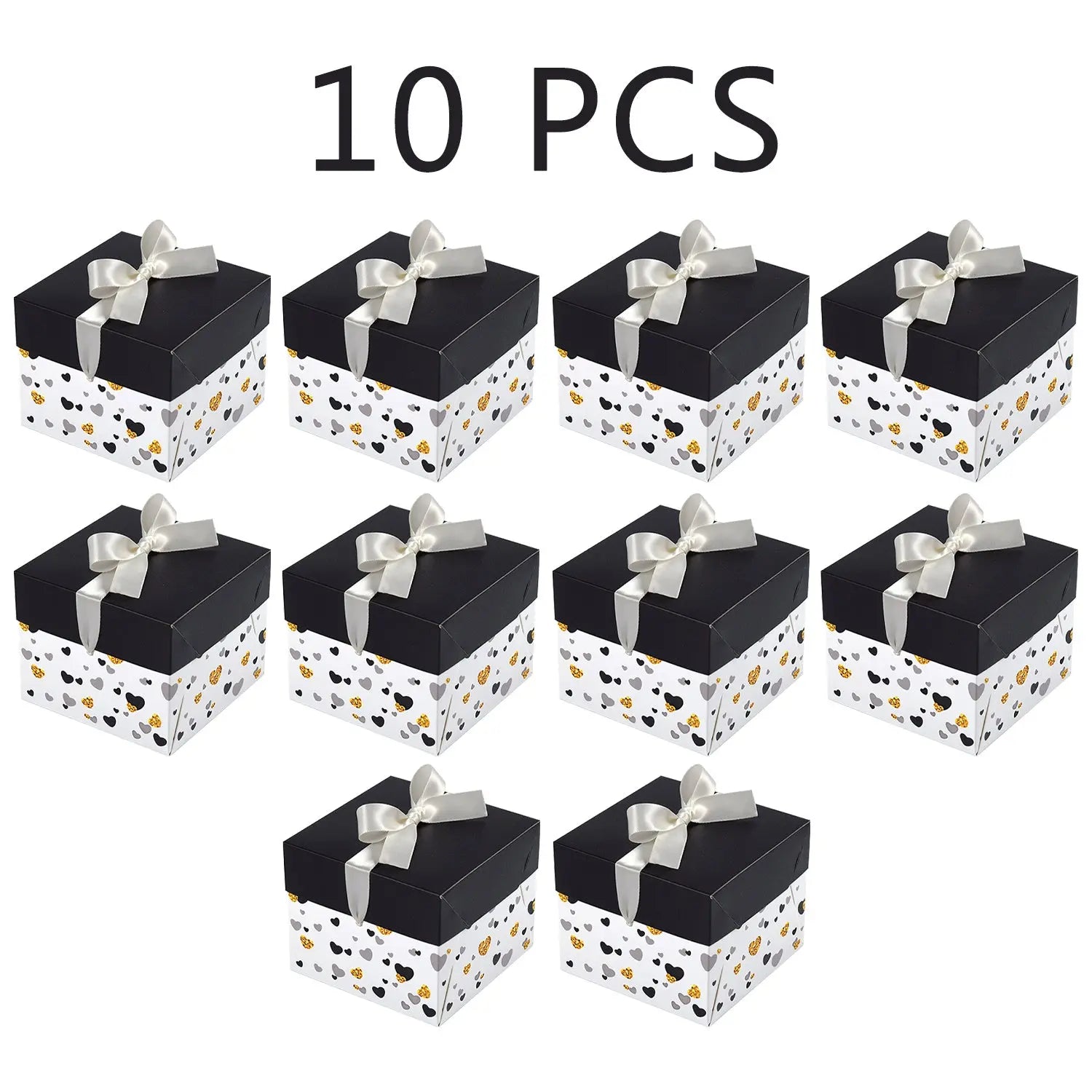 10 Pack Black White Gift Boxes DC-Funny Candle Co
