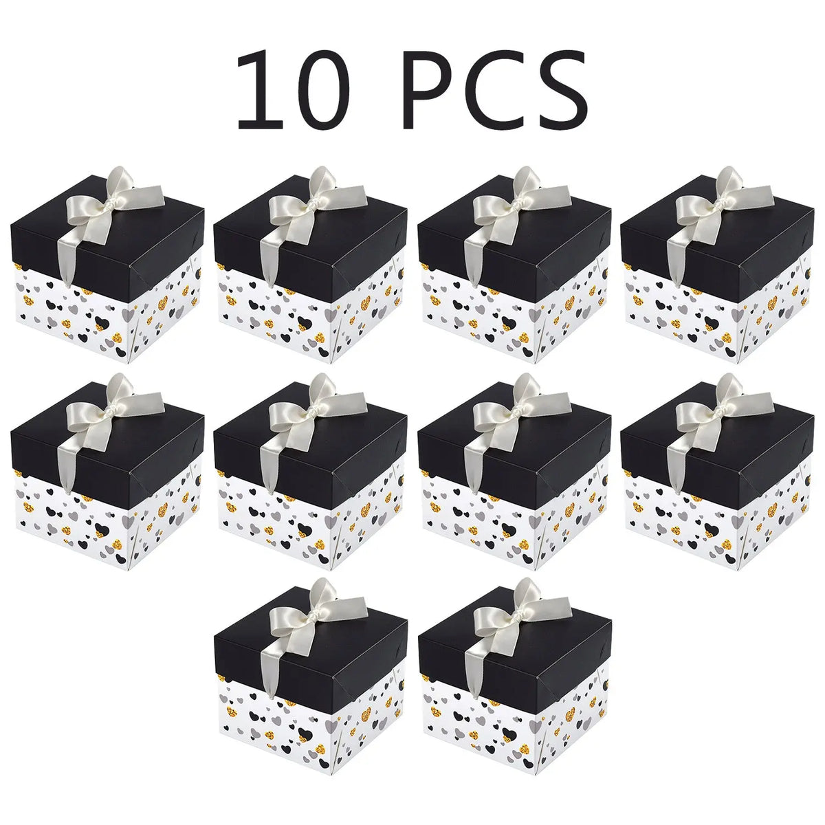 10 Pack Black White Gift Boxes DC-Funny Candle Co