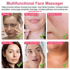 1Pc Micro-current Face Massager Rechargeable Face Neck Roller Intelligent Facial Massager With 5 Gears For Skin Tightening Skin Lifting Wrinkle Reducing DC-Funny Candle Co