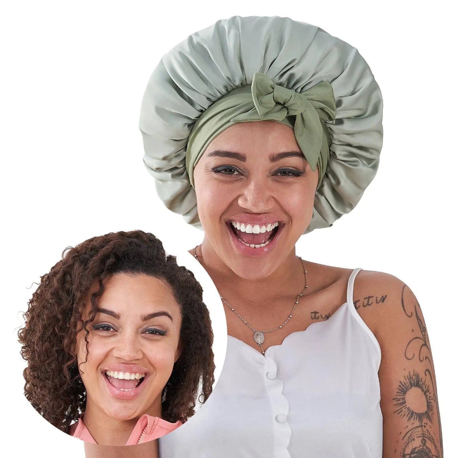 Silk Bonnet, Satin Hair Bonnet For Sleeping For Wavy Curly Natural Hair DC-Funny Candle Co